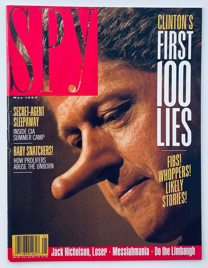 Spy Magazine May 1993 Bill Clinton's First 100 Lies No Label