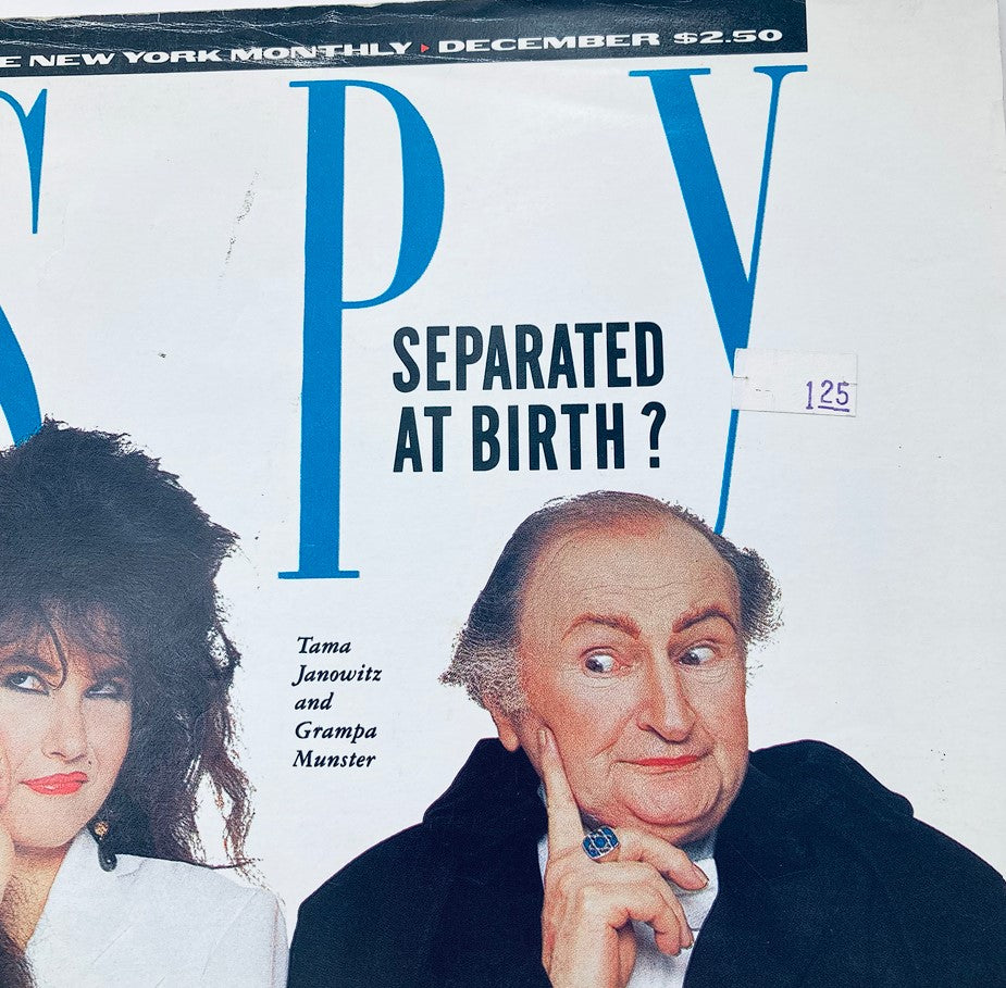 VTG Spy Magazine December 1987 Tama Janowitz and Grampa Munster No Label