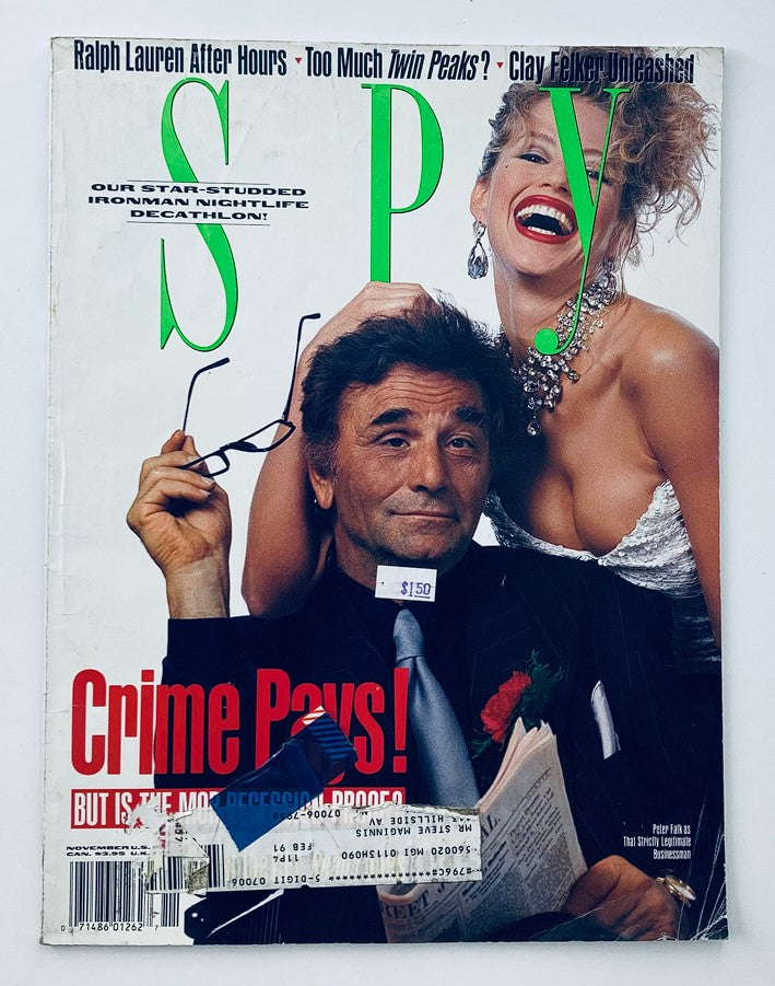 Spy Magazine November 1990 Peter Falk & Ralph Lauren & Clay Felker Feature