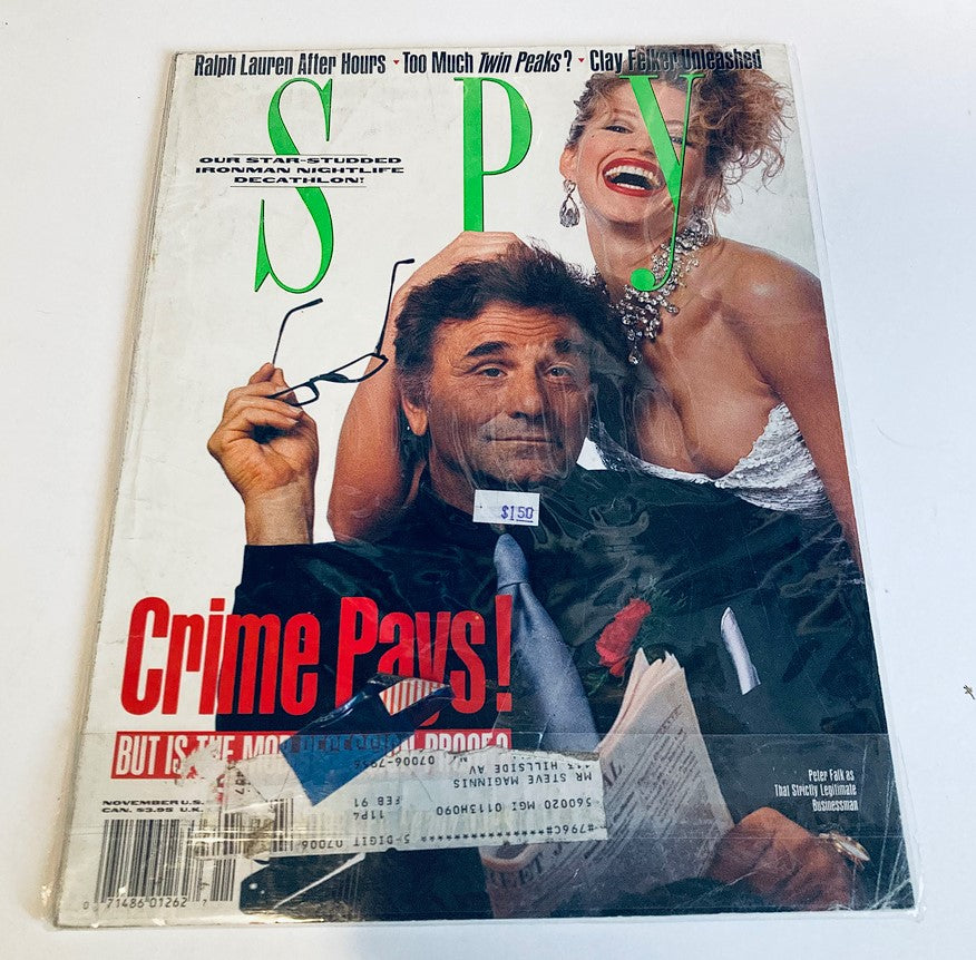 Spy Magazine November 1990 Peter Falk & Ralph Lauren & Clay Felker Feature