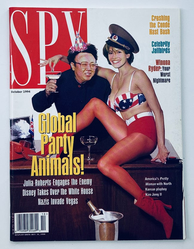 Spy Magazine October 1994 Julia Roberts and North Korean Playboy Kim Jong II