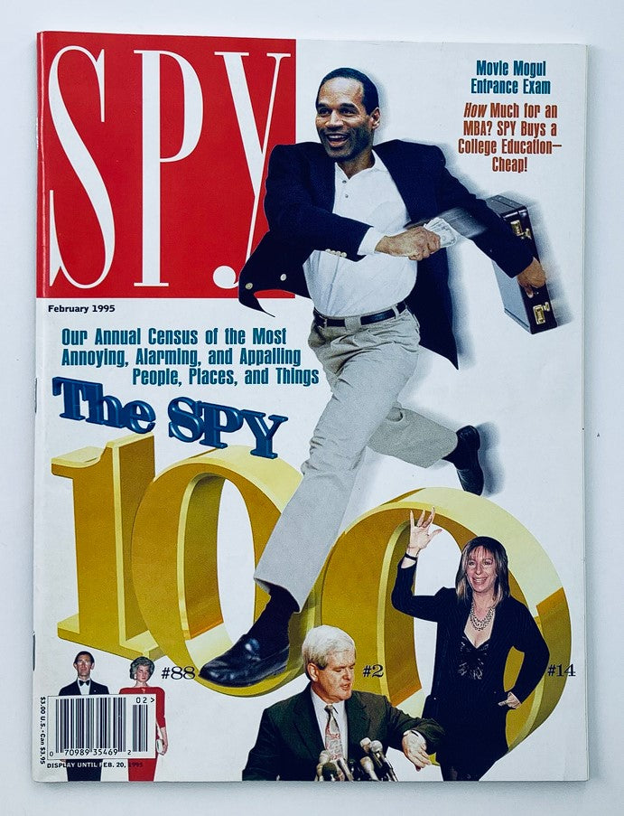 Spy Magazine February 1995 O.J. Simpson, Prince Charles & Diana No Label