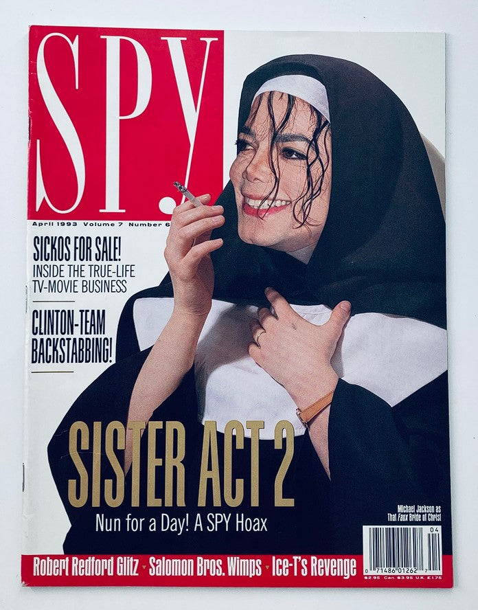 Spy Magazine April 1993 Vol 7 #6 Michael Jackson as That Faux Bride of Christ