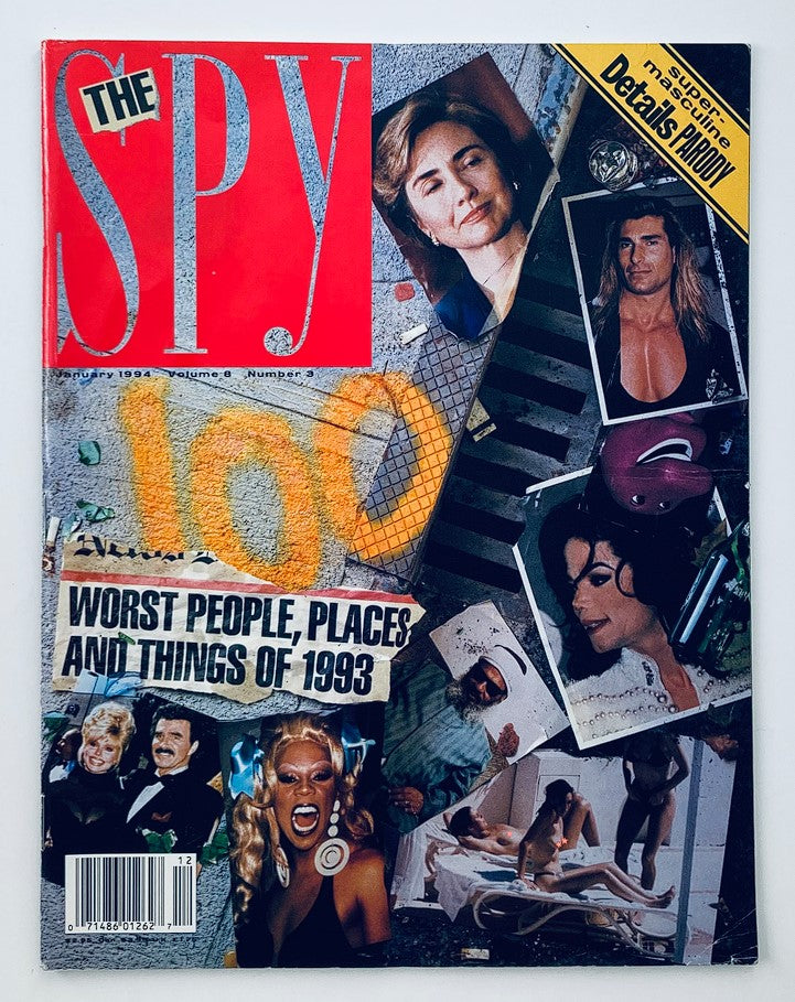 Spy Magazine December 1993 Hillary Clinton, Michael Jackson and Penny Marshall