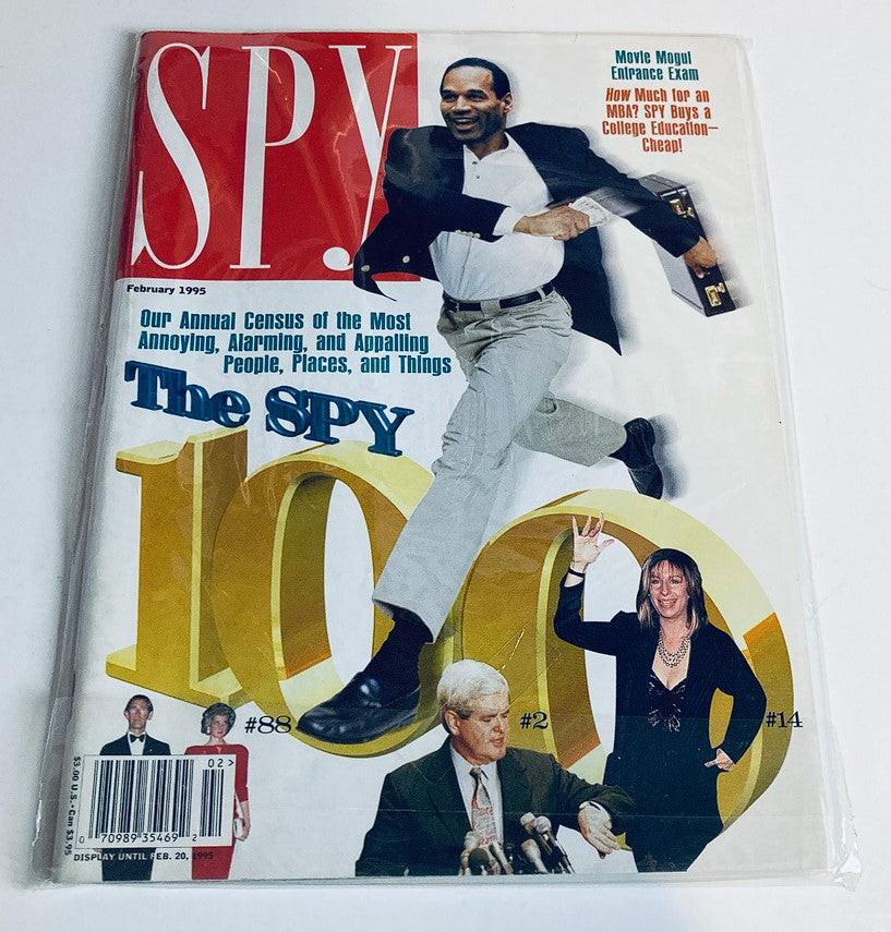 Spy Magazine February 1995 O.J. Simpson, Prince Charles & Diana No Label