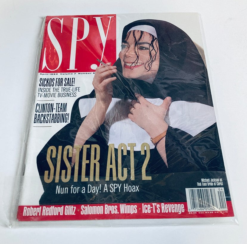 Spy Magazine April 1993 Vol 7 #6 Michael Jackson as That Faux Bride of Christ