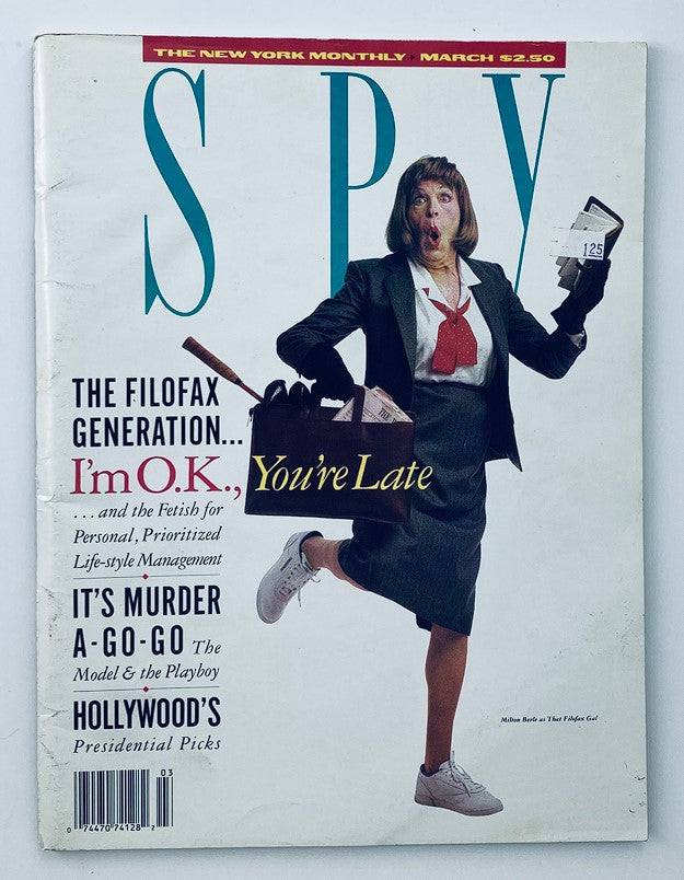 VTG Spy Magazine March 1988 Milton Berle as The Filofax Gal No Label