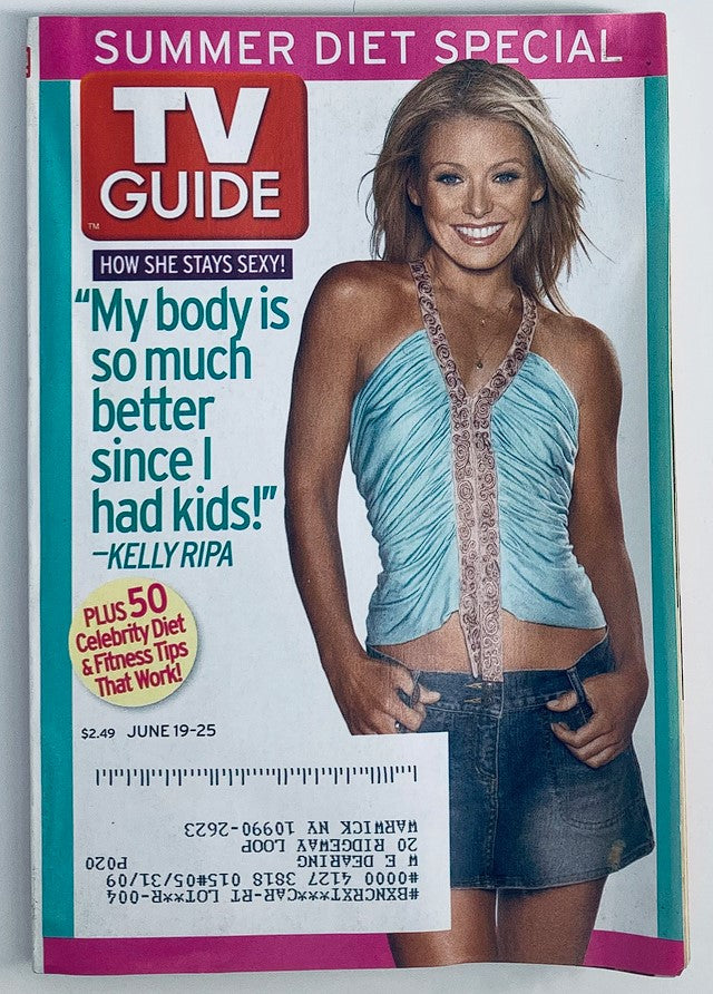 TV Guide Magazine June 19 2005 Kelly Ripa Summer Diet Special NY Metro Ed.