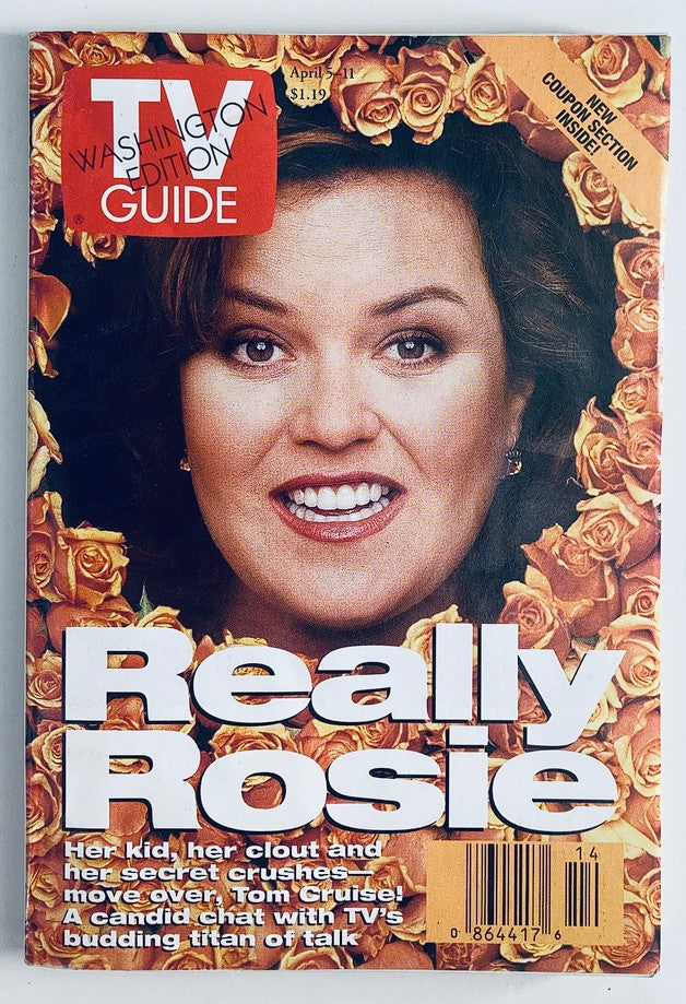 TV Guide Magazine April 5 1997 Rosie O'Donnell, Tom Cruise Washington Ed.