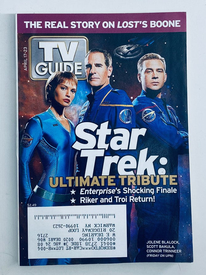 TV Guide Magazine April 17 2005 Scott Bakula, Jolene Blalock NY Metro Ed.