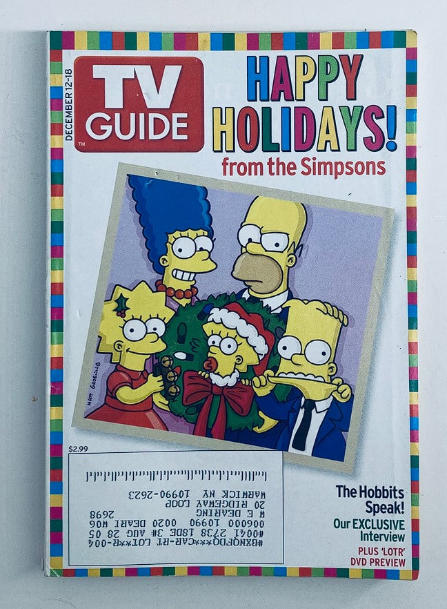 TV Guide Magazine December 12 2004 The Simpsons Family Portrait NY Metro Ed.