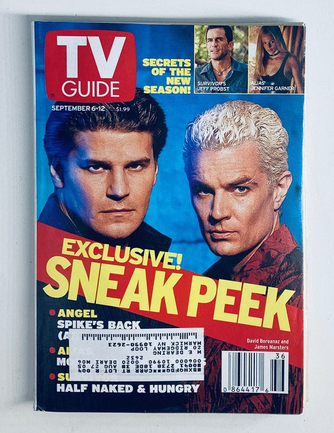 TV Guide Magazine September 6 2003 David Boreanaz, Jennifer Garner NY Metro Ed.