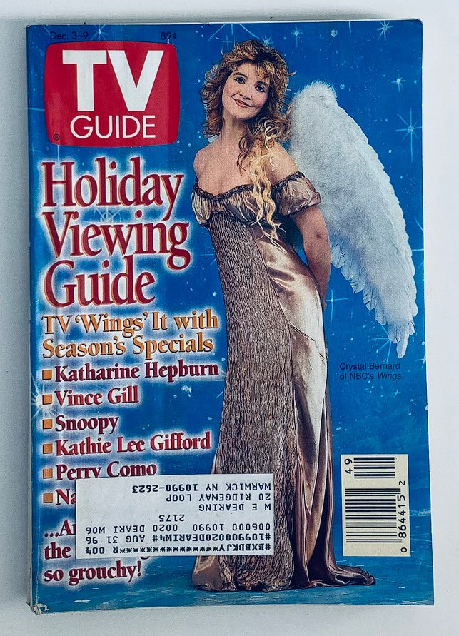 TV Guide Magazine December 3 1994 Crystal Bernard of NBC's Wings NY Metro Ed.