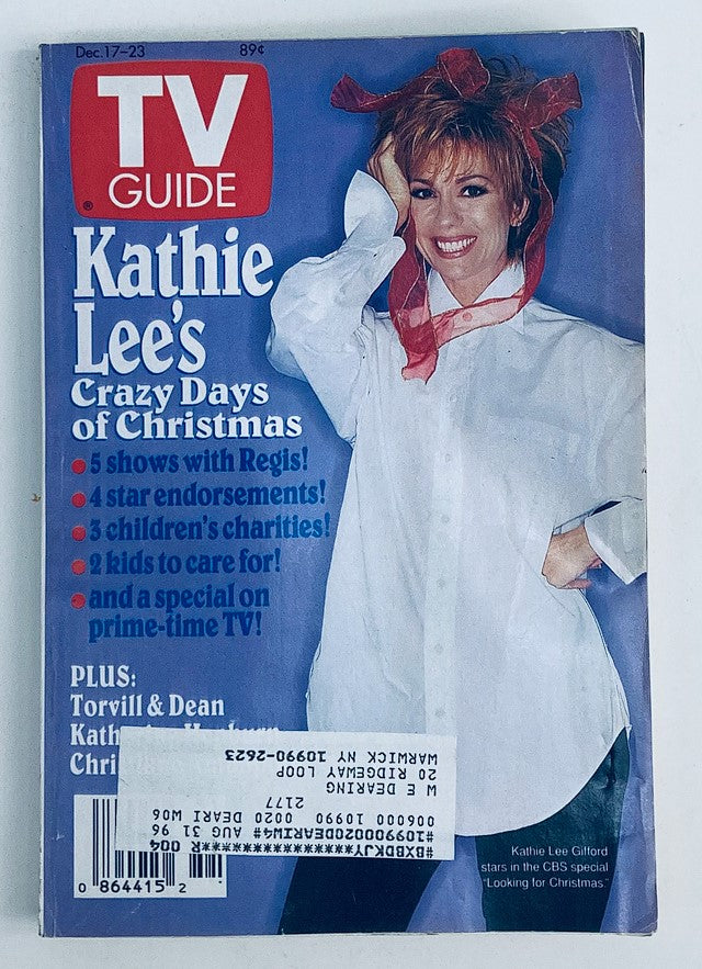 TV Guide Magazine December 17 1994 Kathie Lee Gifford NY Metro Ed.