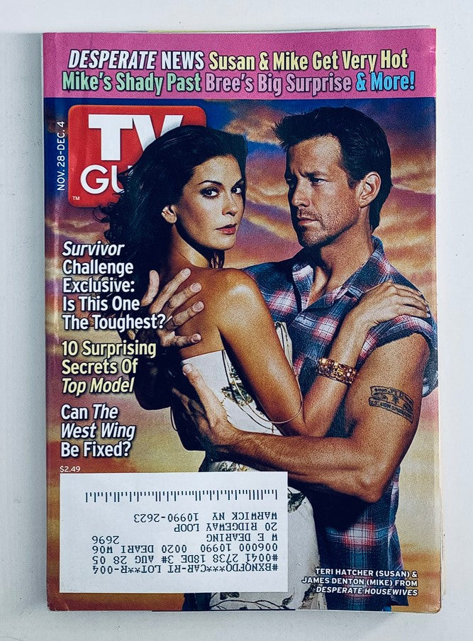 TV Guide Magazine November 28 2004 James Denton, Teri Hatcher NY Metro Ed.