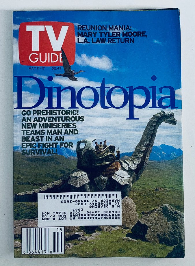 TV Guide Magazine May 11 2002 Dinotopia, Mary Tyler Moore NY Metro Ed.