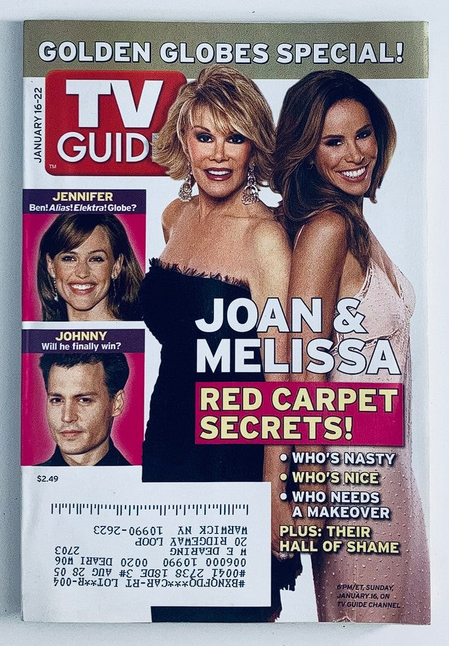 TV Guide Magazine January 16 2005 Joan and Melissa Rivers NY Metro Ed.