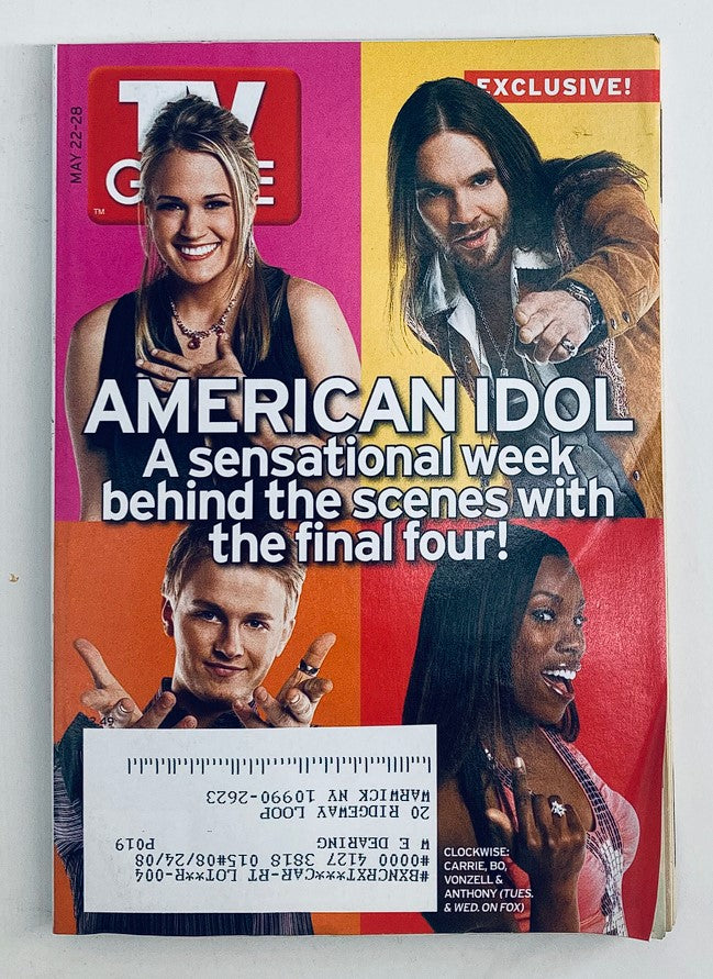 TV Guide Magazine May 22 2005 Bo Bice, Carrie Underwood NY Metro Ed.