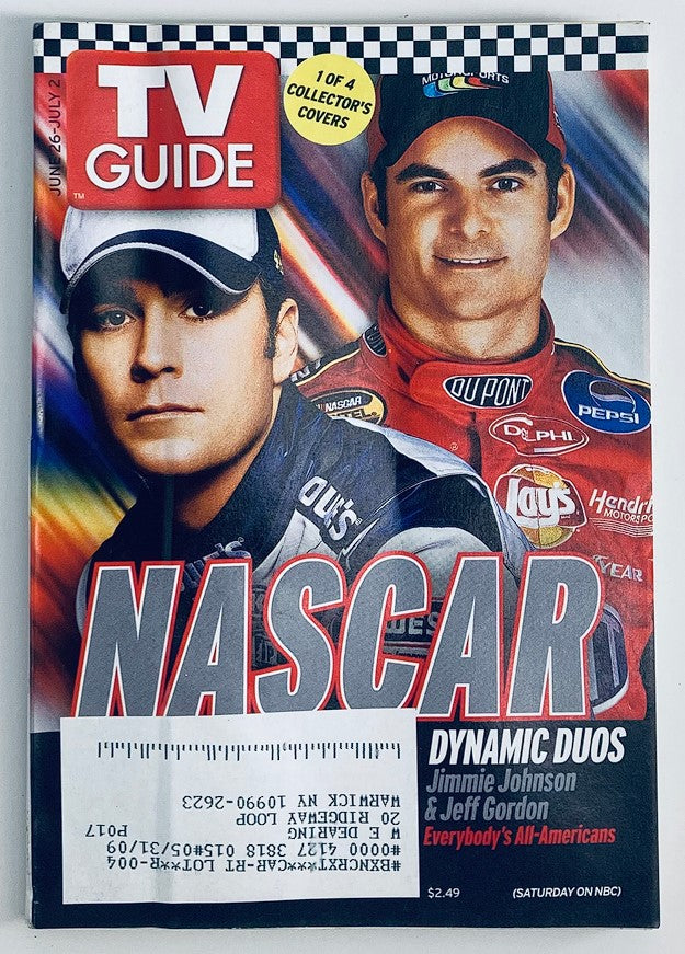 TV Guide Magazine June 26 2005 NASCAR Jeff Gordon, Jimmie Johnson NY Metro Ed.