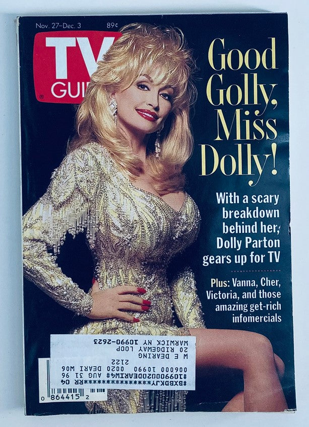 TV Guide Magazine November 27 1993 Good Golly Miss Dolly Parton NY Metro Ed.