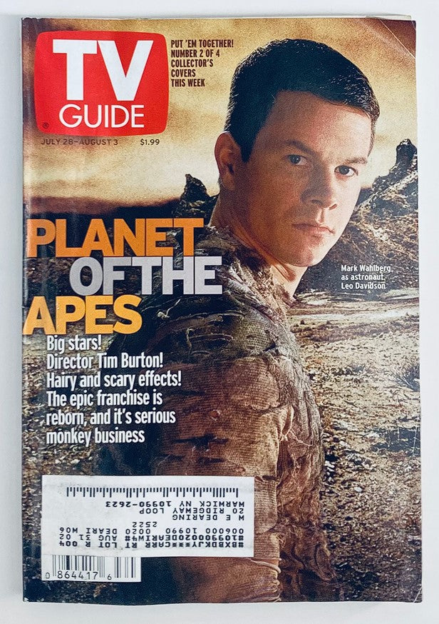 TV Guide Magazine July 28 2001 Mark Walhberg Planet of the Apes NY Metro Ed.