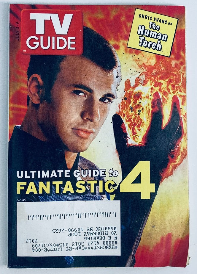 TV Guide Magazine July 3 2005 Chris Evans in Fantastic 4 Guide NY Metro Ed.