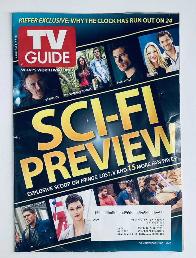 TV Guide Magazine April 5 2010 Vol. 58 #14 Issue #2985 Sci-Fi Preview Stargate