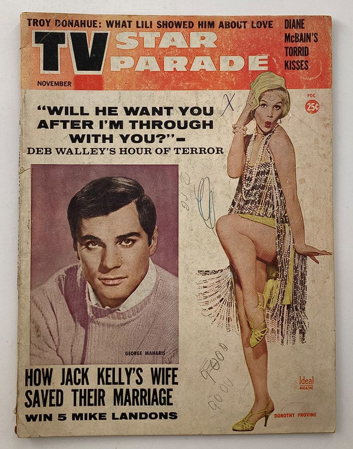 VTG TV Star Parade Magazine November 1960 George Maharis, Dorothy Provine