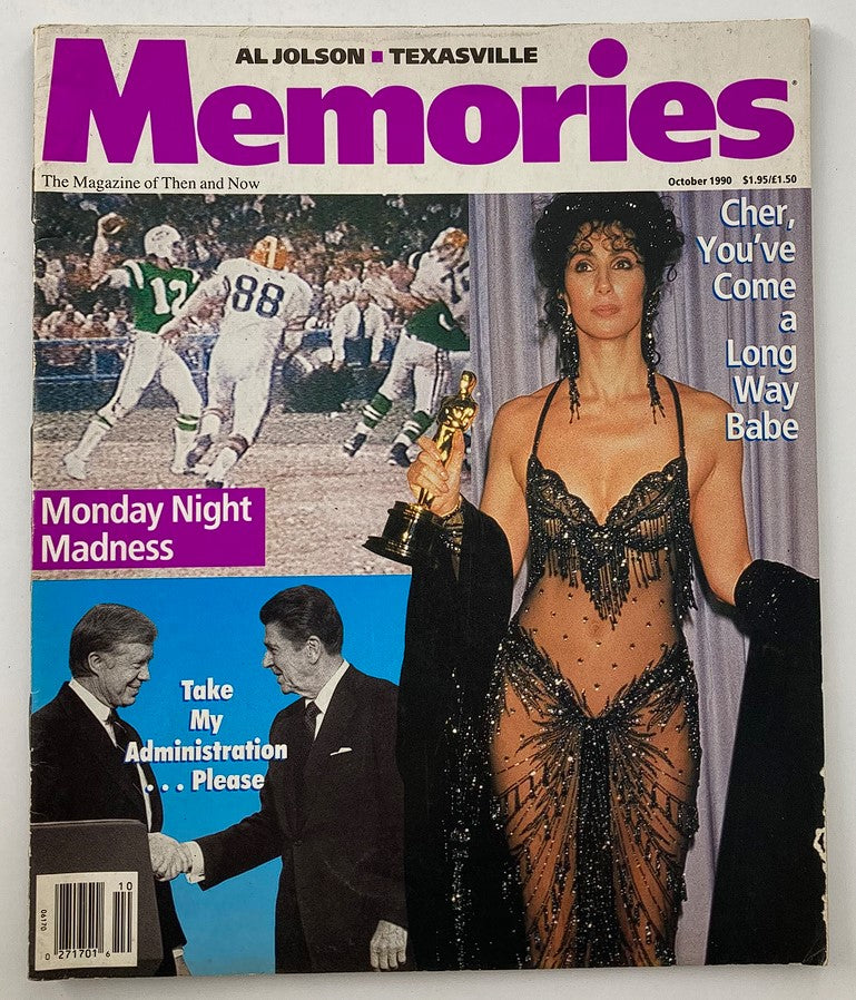 VTG Memories Magazine October 1990 Cher, Ronald Reagan, Jimmy Carter No Label