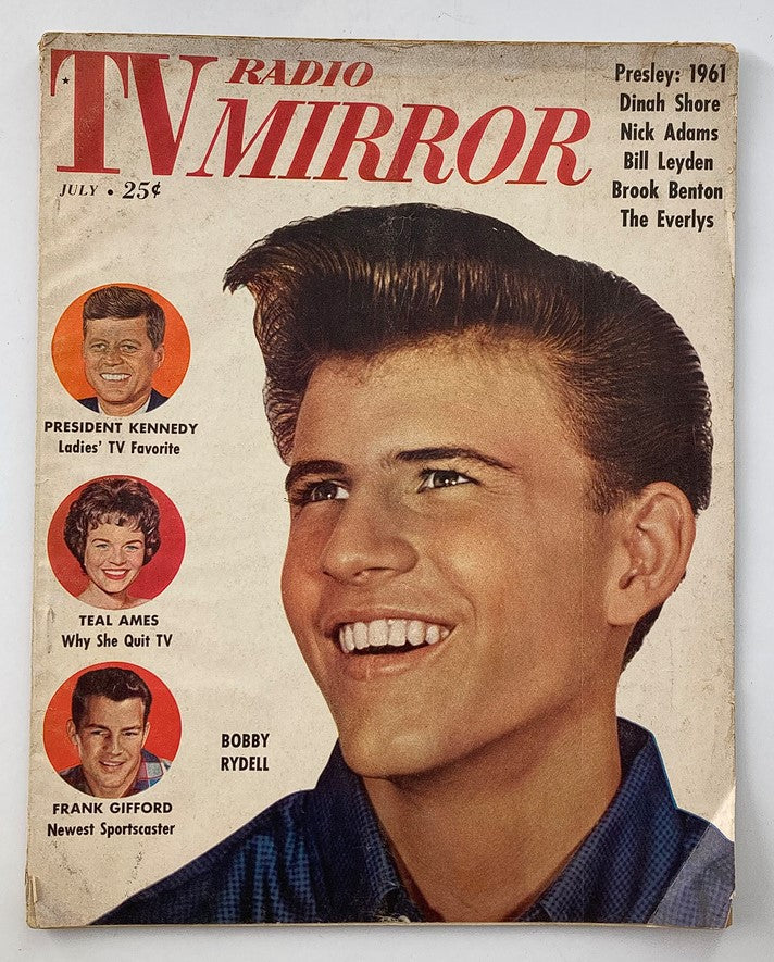 VTG TV Radio Mirror Magazine July 1961 Vol 56 #2 Bobby Rydell Teal Ames No Label