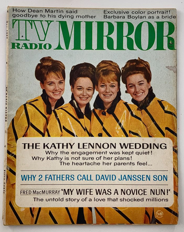 VTG TV Radio Mirror Magazine May 1967 Vol 67 #6 Lennon Sisters No Label