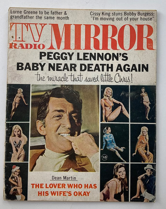 VTG TV Radio Mirror Magazine December 1967 Vol 68 #1 Dean Martin No Label