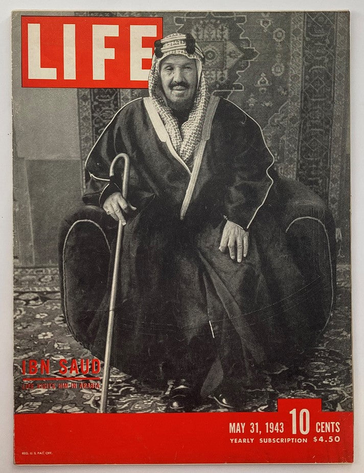 RES* VTG Life Magazine May 31 1943 Ibn Saud Life Visits Him in Arabia