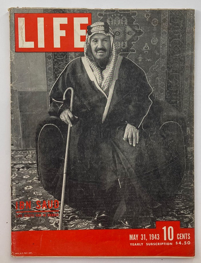 RES* VTG Life Magazine May 31 1943 Abdulaziz bin Abdul Rahman Al Saud