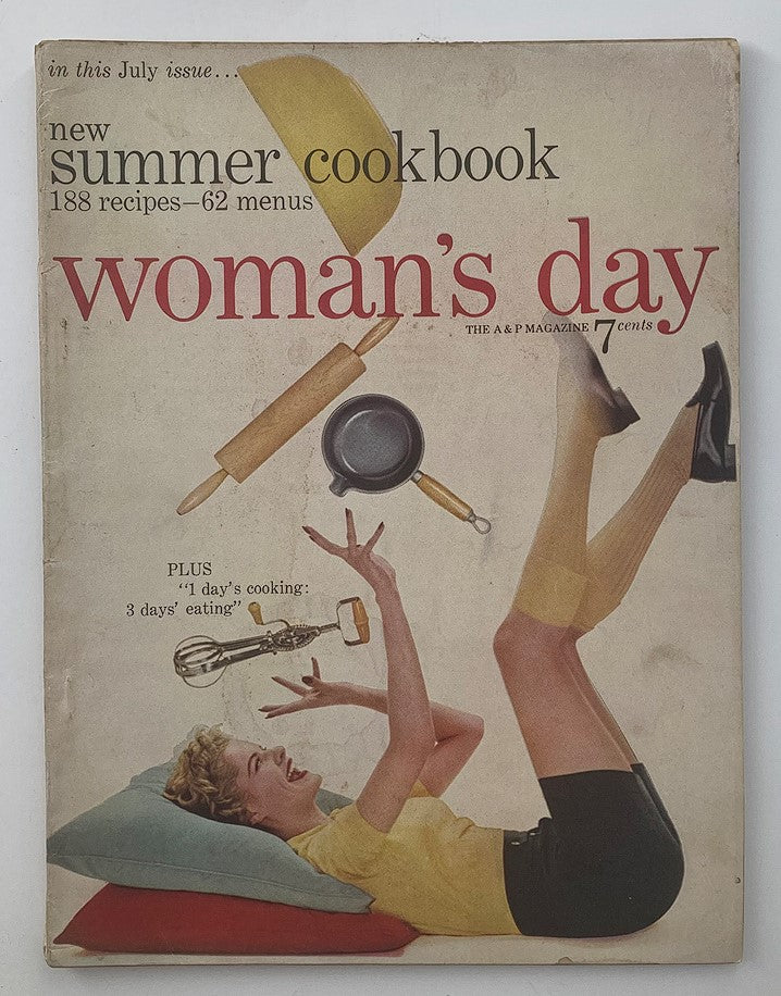 VTG Woman's Day Magazine July 1954 Last Summer I Learned To Swim No Label