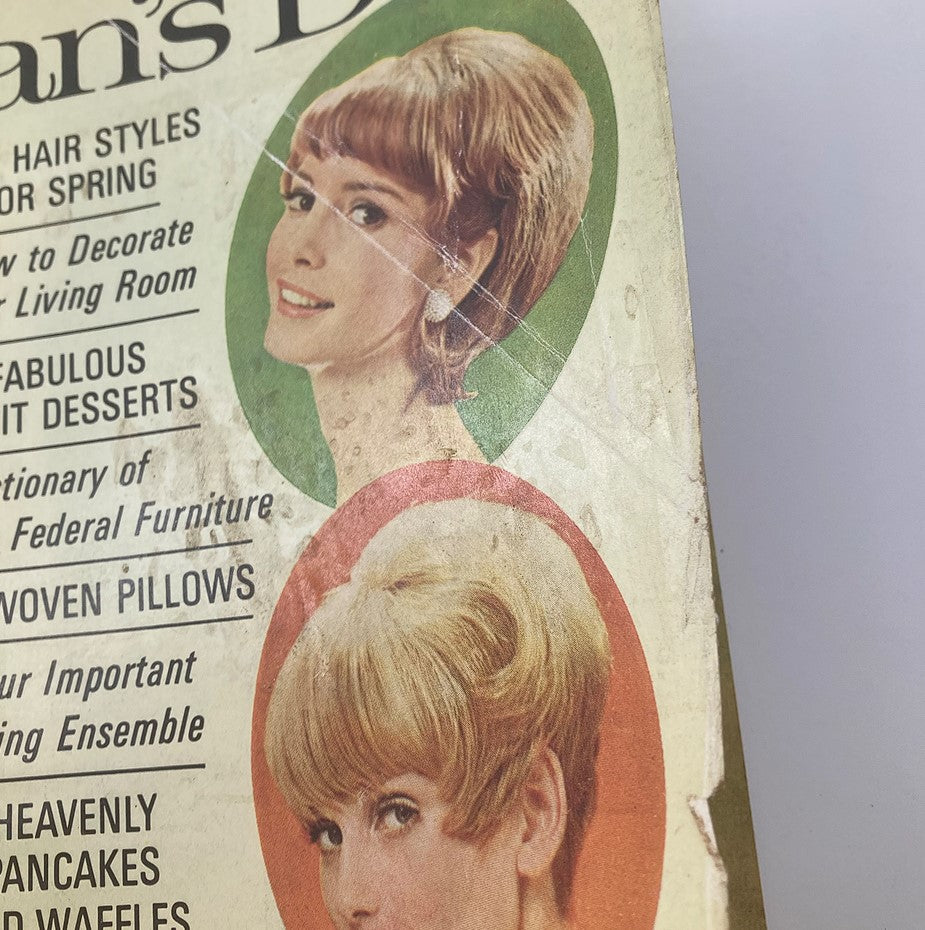 VTG Woman's Day Magazine March 1966 New Hair Styles for Spring No Label