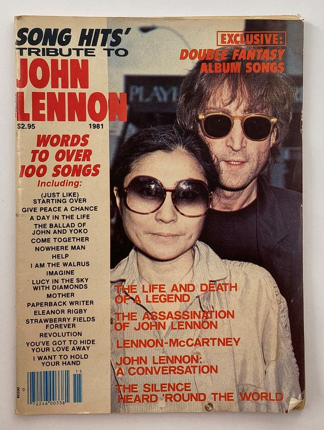 1981 Song Hits' Tribute to John Lennon with Yoko Ono Cover No Label