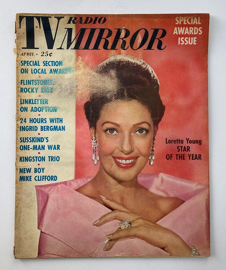 VTG Radio TV Mirror Magazine April 1961 Vol 55 #5 Loretta Young No Label