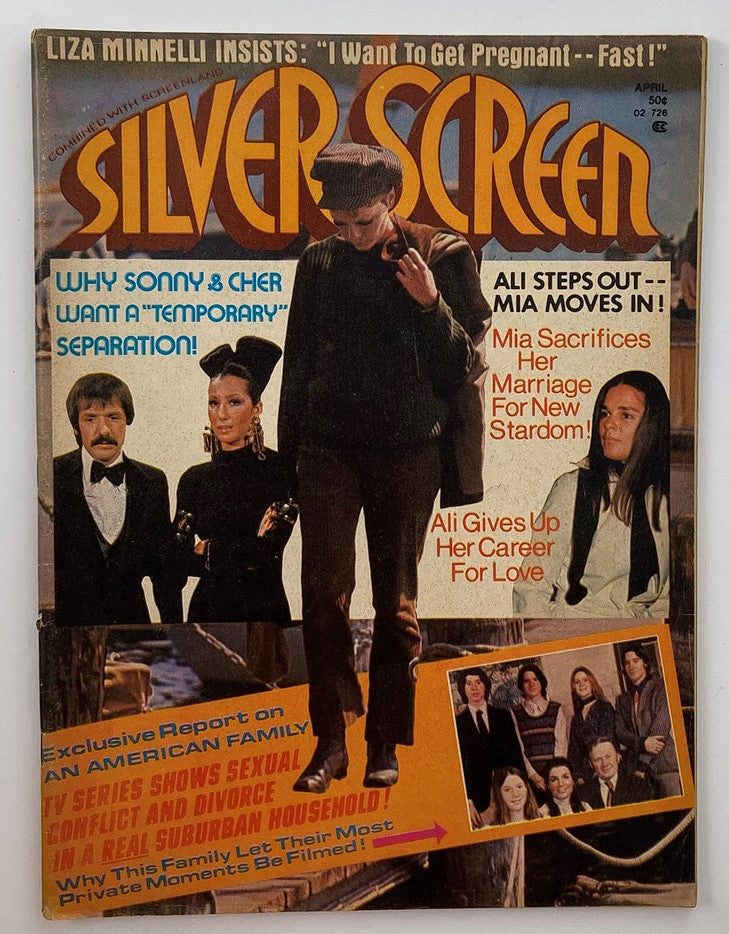 VTG Silver Screen Magazine April 1973 Vol 43 #4 Sonny and Cher No Label