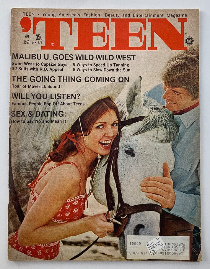 VTG 'Teen Magazine May 1969 Vol 13 #5 Cover Girl Kathy Witt Loves Horsin' Round