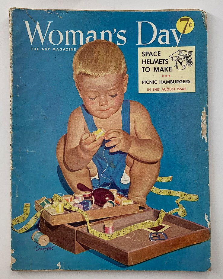 VTG Woman's Day Magazine August 1953 The Eye of The Beholder No Label