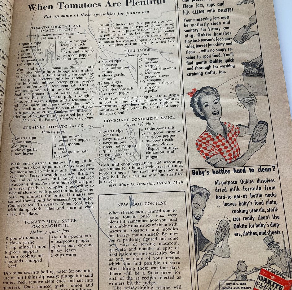 VTG Woman's Day Magazine July 1944 Mr. and Mrs. America Everywhere No Label