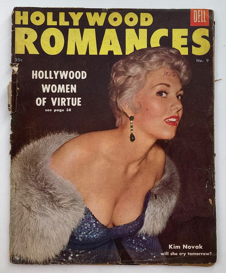 VTG Hollywood Romances Magazine 1956 No. 9 Kim Novak Cover No Label