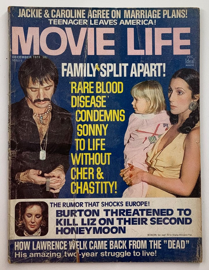 VTG Movie Life Magazine December 1973 Elizabeth Taylor, Richard Burton No Label