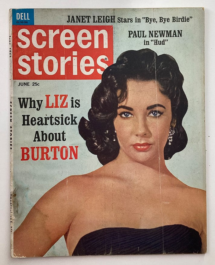 VTG Screen Stories Magazine June 1963 Elizabeth Taylor, Janet Leigh No Label