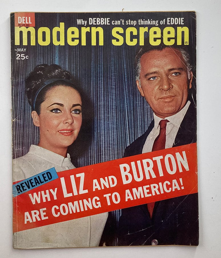 VTG Modern Screen Magazine May 1963 Liz Taylor and Richard Burton No Label