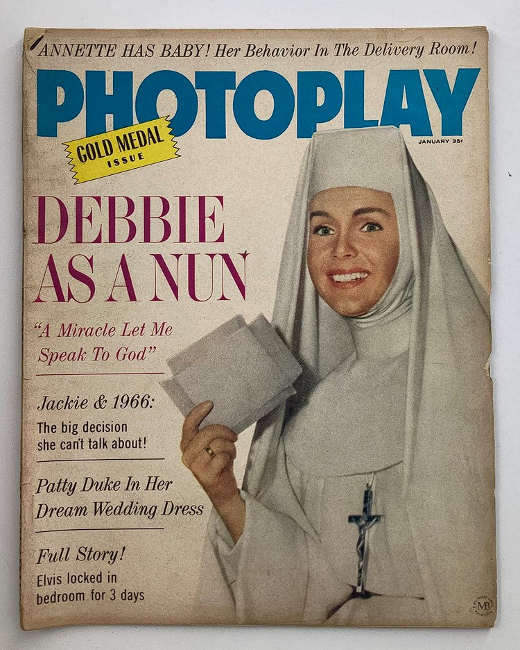 VTG Photoplay Magazine January 1966 Debbie Reynolds, Elvis Presley No Label