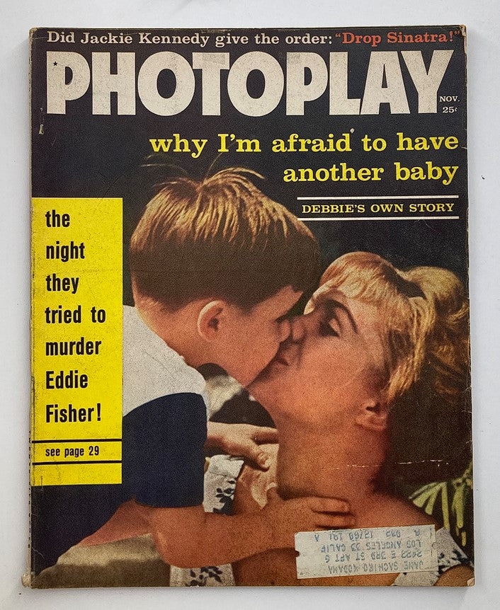 VTG Photoplay Magazine November 1961 Debbie Reynolds, Jacqueline Kennedy