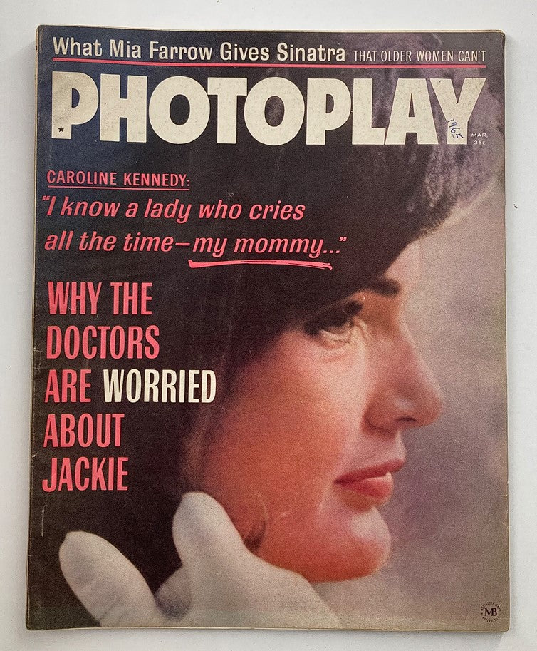 VTG Photoplay Magazine March 1965 Vol 67 #3 Jackie Kennedy No Label