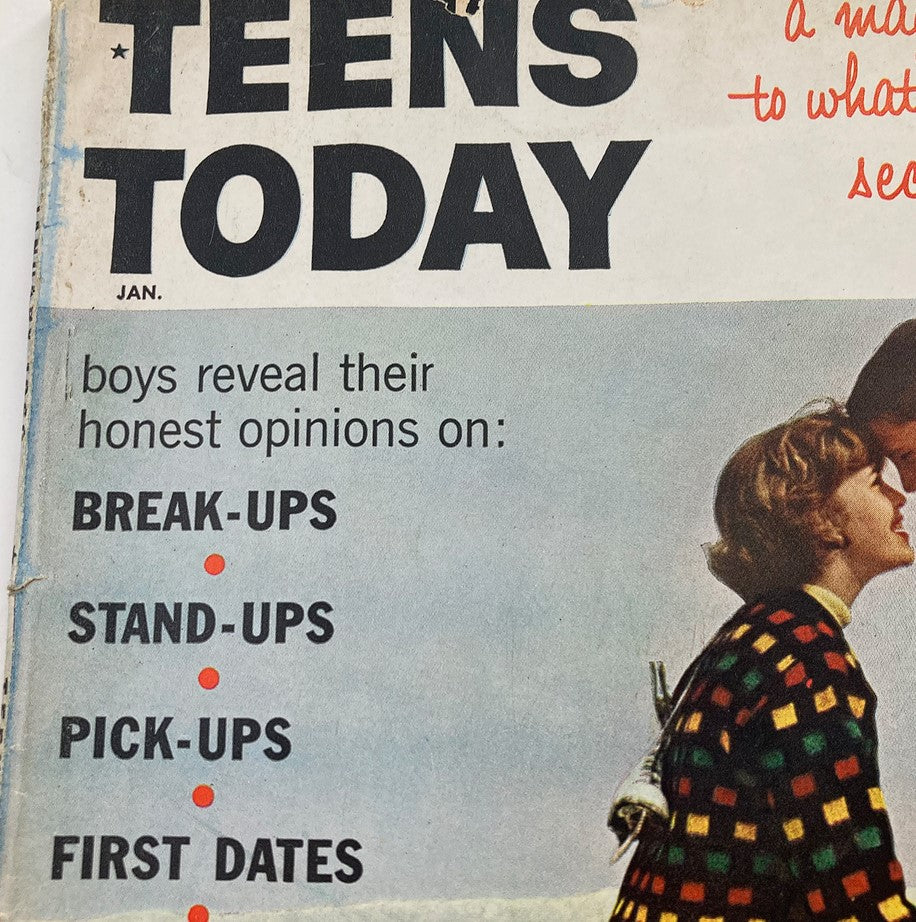 VTG Teens Today Magazine January 1960 Ray Solowinski First Date No Label